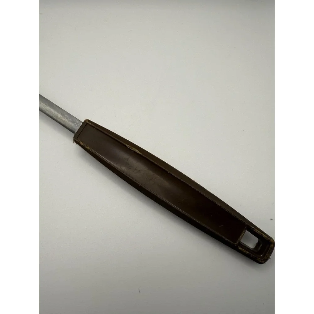 Vintage Ekco Slotted Spoon Brown Handle Made in‎ USA Kitchen Cooking Utensil